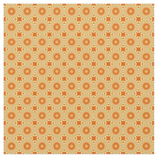 Simply Citrus Lemon Slices Floral Tiled Pattern Fabric