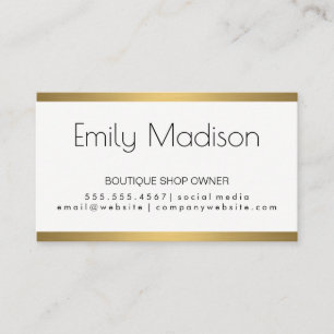 Simply Classic and Elegant / Gold Luxury Metal Tri Business Card