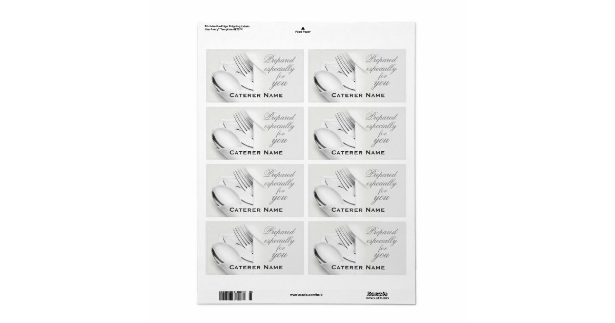 Simply Classic Catering Labels | Zazzle