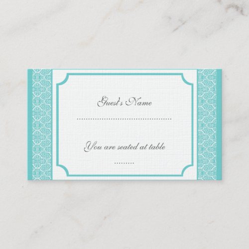 Simply Classic Damask Wedding Placecard Business Cards