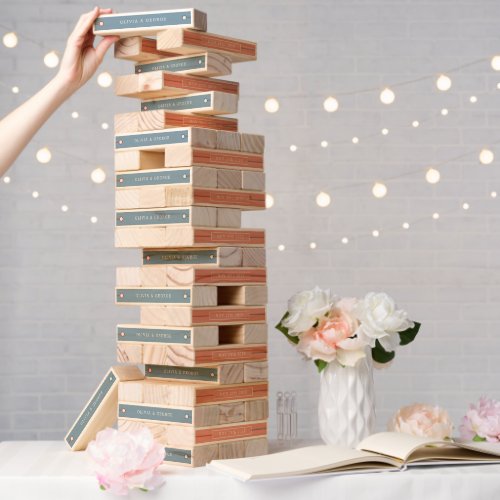 Simply Classic Modern Wedding Topple Tower