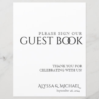 Simply Classic Simple Guest Book