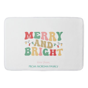 Simply Colorful Merry And Bright String Lights Bath Mat