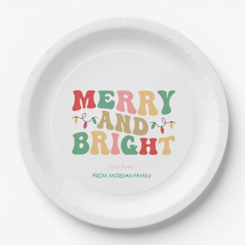Simply Colorful Merry And Bright String Lights Paper Plates