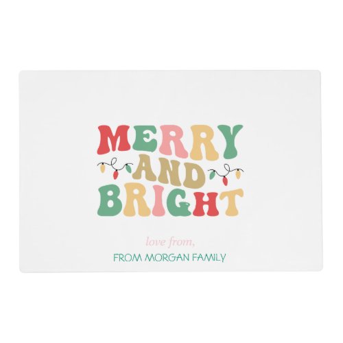 Simply Colorful Merry And Bright String Lights Placemat