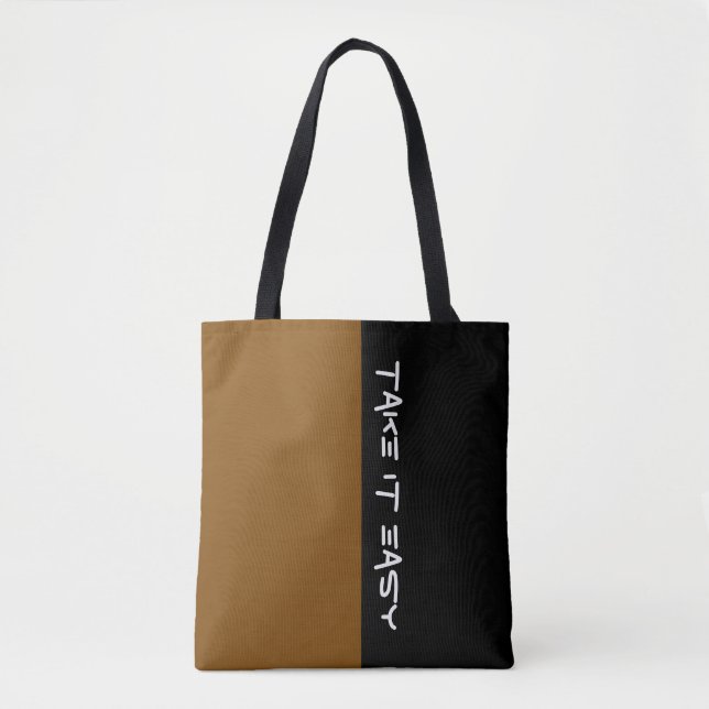 Simply colors BROWN & your Text Tote Bag (Front)
