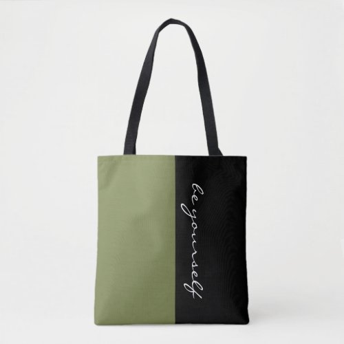 Simply colors OLIVE GREEN  your Text Tote Bag