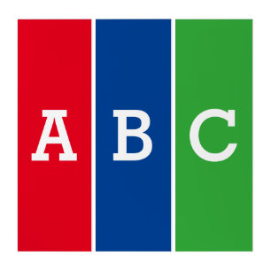 Simply colors & your Text: A B C Triptych