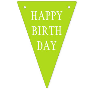 Simply colors & your Text: HAPPY BIRTHDAY Bunting Flags