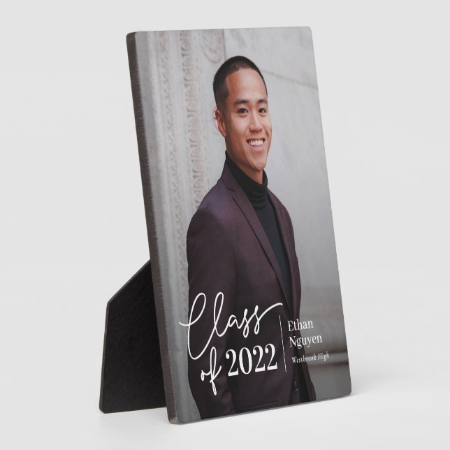 Simply Confident EDITABLE COLOR Graduation Plaque (Side)