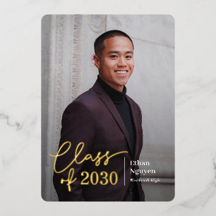 Simply Confident Foil Graduation Invitation