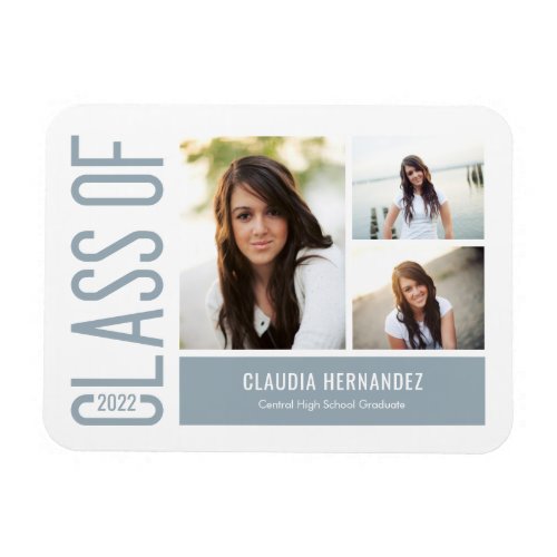 Simply Cool Editable Color Graduation Announcement Magnet