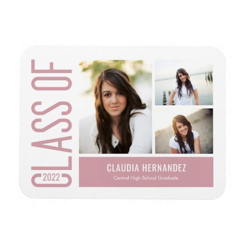 Simply Cool Editable Color Graduation Announcement Magnet