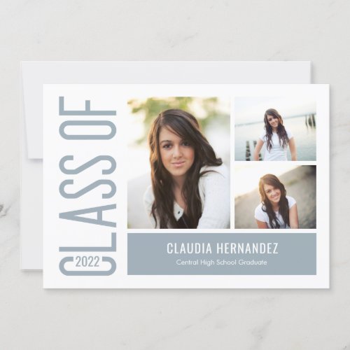 Simply Cool Editable Color Graduation Invitation