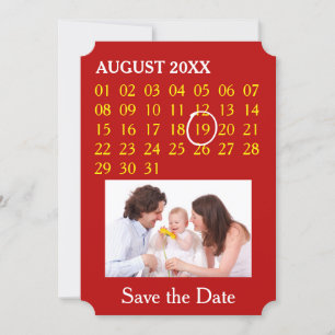 Simply Custom Calendar + your photo, backgr., text Save The Date
