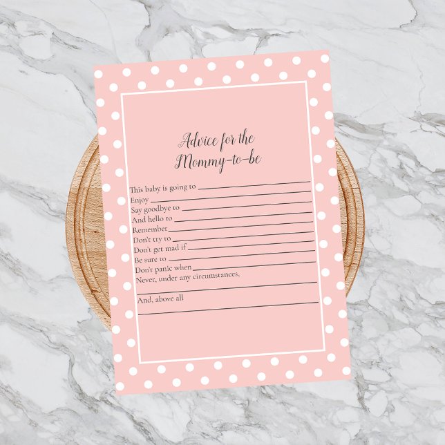 Simply Cute Pink Bow Advice For New Mom Game Invitation (Creator Uploaded)