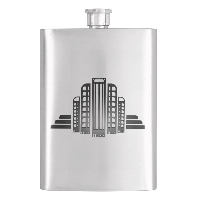 Simply Deco Silver Flask (Front)