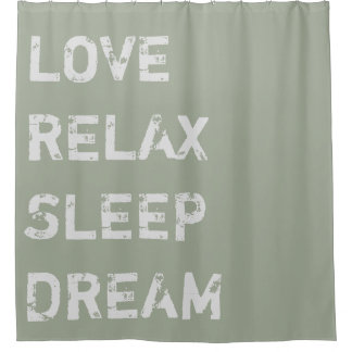 Simply design "only colors & words" shower curtain