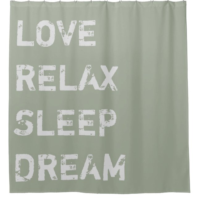 Simply design "only colors & words" shower curtain (Front)