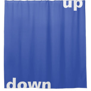 Simply design "rectangle blue up down" + your idea shower curtain