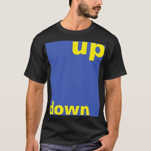 Simply design rectangle blue up down  your idea T_Shirt