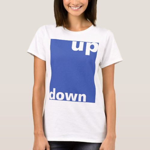 Simply design rectangle blue up down  your idea T_Shirt