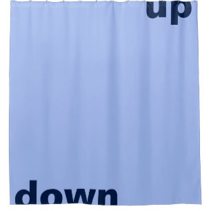 Simply design "rectangle light blue up down" shower curtain