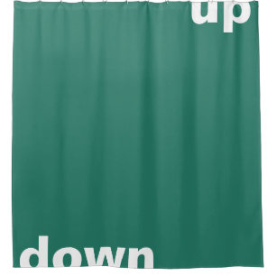 Simply design "rectangle ocean green up down" shower curtain