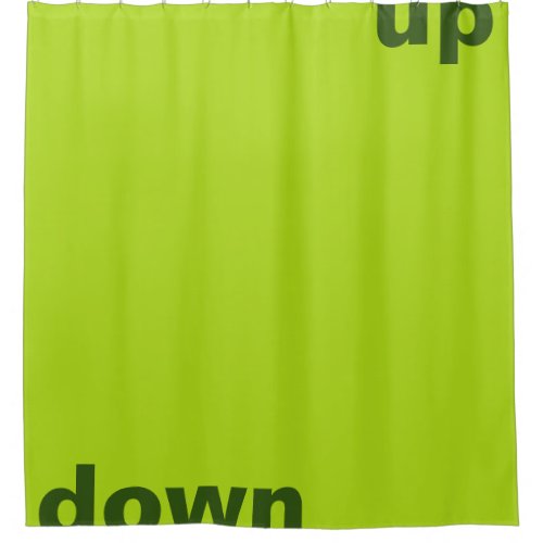 Simply design rectangle spring green up down shower curtain