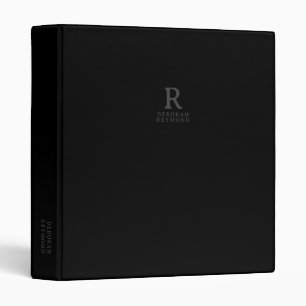 Simply Discreet Minimalist Black 3 Ring Binder