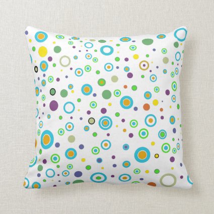 Simply Dotty Square Cusion Throw Pillow
