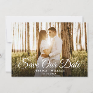 Simply Elegant 4 Photo Wedding Save The Date