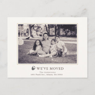 Simply Elegant Acorn Photo Moving Announcement Postcard