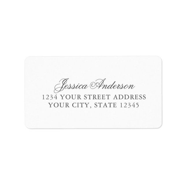 Simply Elegant Affair With Your Address Label (Front)