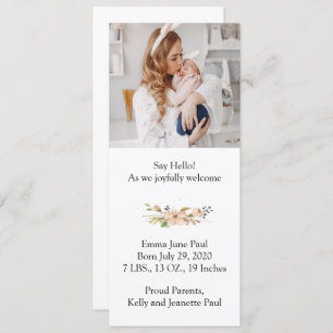 Simply Elegant Birth Announcement