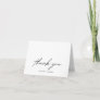Simply Elegant Black and White Text Photo Wedding Thank You Card