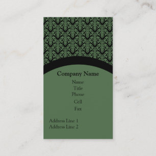 Simply Elegant Business Card, Green Card