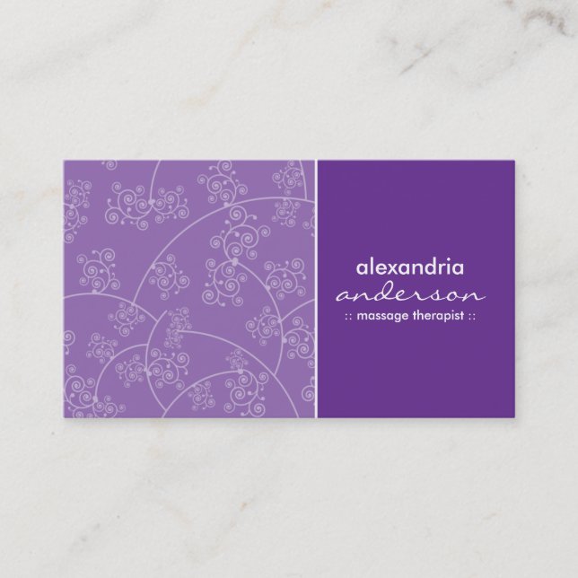 Simply Elegant Custom Business Cards (lavender) (Front)