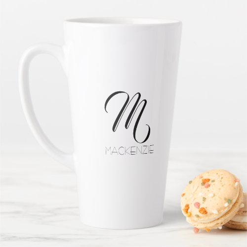 Simply Elegant Custom Personalized Latte Mug