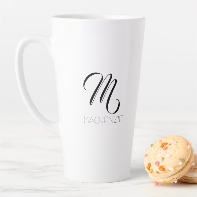 Simply Elegant Custom Personalized Latte Mug (In Situ)