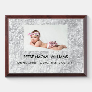 Simply Elegant cute Baby Girl Photo Award Plaque