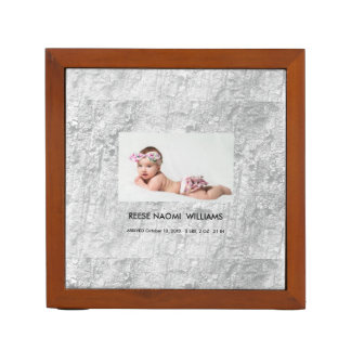 Simply Elegant cute Baby Girl Photo Desk Organizer