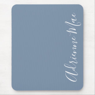Simply Elegant Denim Blue Personalized Mouse Pad