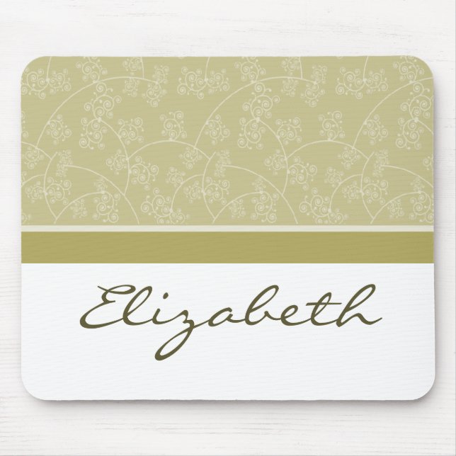 Simply Elegant Designer Custom Taupe Mousepad (Front)