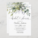 Simply Elegant Eucalyptus Bridal  Shower Invitation<br><div class="desc">Create the perfect Bridal Brunch invite with this "Watercolor Eucalyptus Greenery" template. This high-quality design is easy to customize to match your wedding colors, styles and theme. For further customization, please click the "customize further" link and use our design tool to modify this template. If you need help or matching...</div>