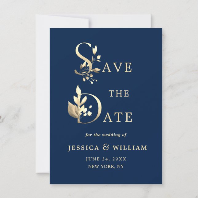 Simply Elegant Eucalyptus Wedding Save the Date (Front)