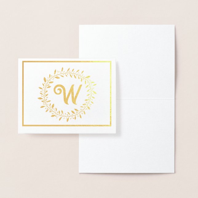 Simply Elegant Gold or Silver Ornament Foil Card (Display)