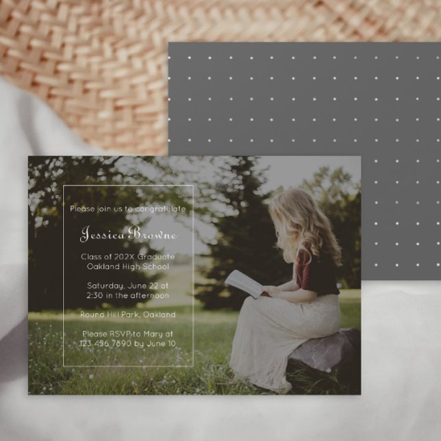 Simply Elegant Graduation Party Photo Invitation (Creator Uploaded)