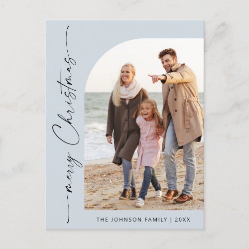 Simply Elegant Holiday PHOTO Christmas Greeting Postcard