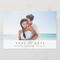 Simply Elegant | Horizontal Photo Save the Date
